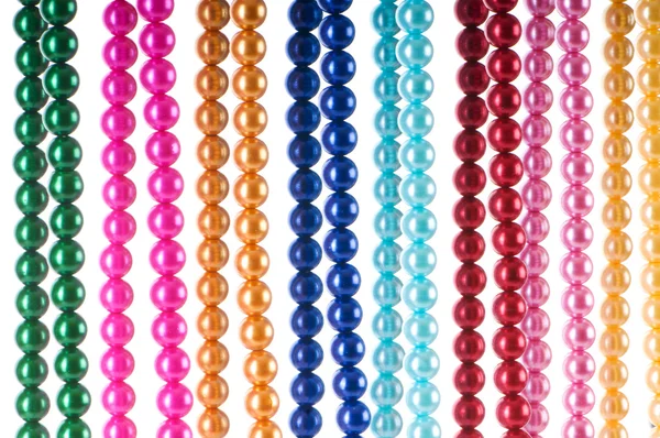 Abstrato com colares de pérolas coloridas — Fotografia de Stock