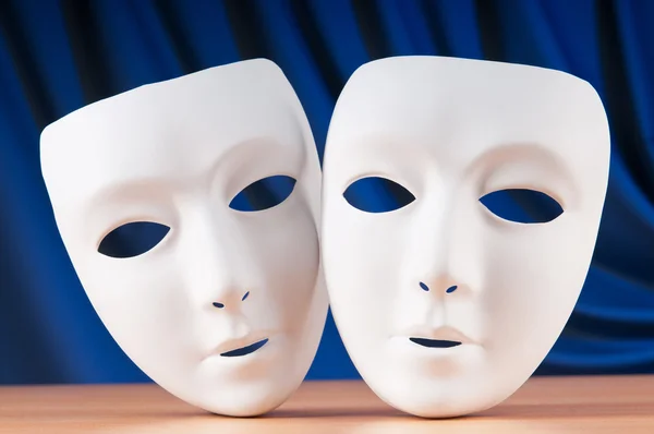 Máscaras com conceito de teatro — Fotografia de Stock