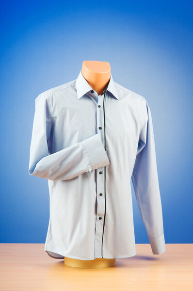 Male shirt against gradient background