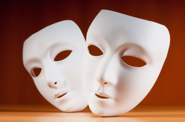 Masks with theatre concept clipart