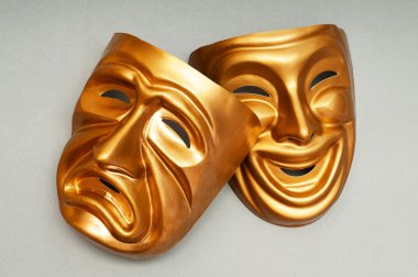 Masks with the theatre concept clipart