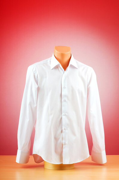 Male shirt against gradient background