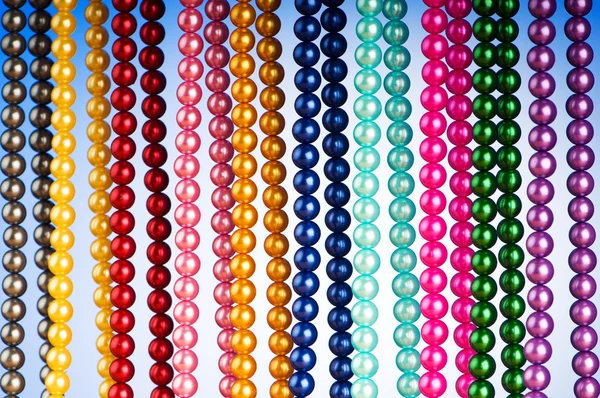 Abstract met kleurrijke Parel Kettingen — Stockfoto
