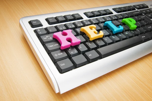 Concepto AYUDA con letras en el teclado —  Fotos de Stock