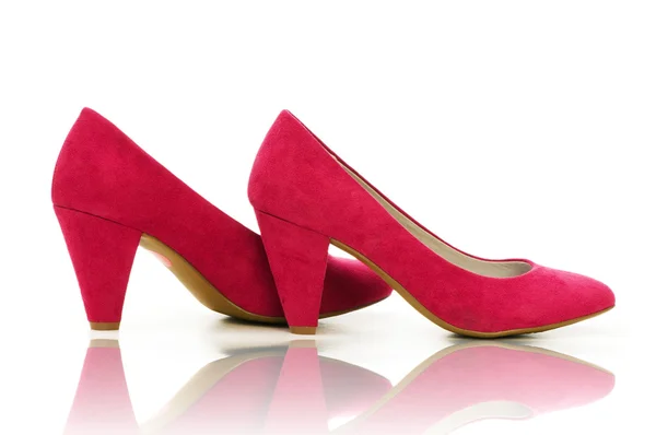 Elegant pink shoes on the white — Stock Photo, Image