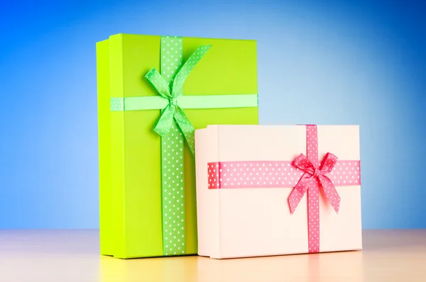 Concetto di celebrazione con scatole regalo — Foto Stock