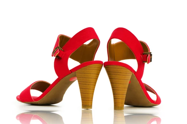 Eleganti scarpe rosse sul bianco — Foto Stock
