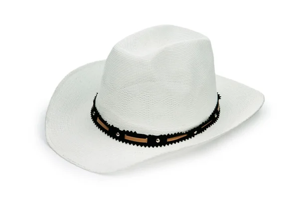 Cappello bianco foderato isolato — Foto Stock