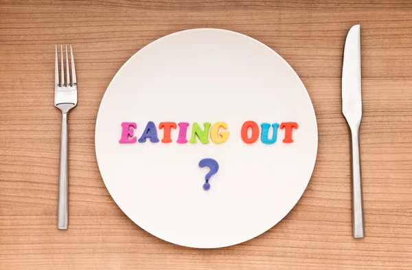 stock image Plate with letters on the white background