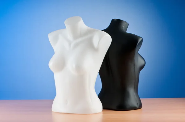 Manequins de roupa isolados em branco — Fotografia de Stock