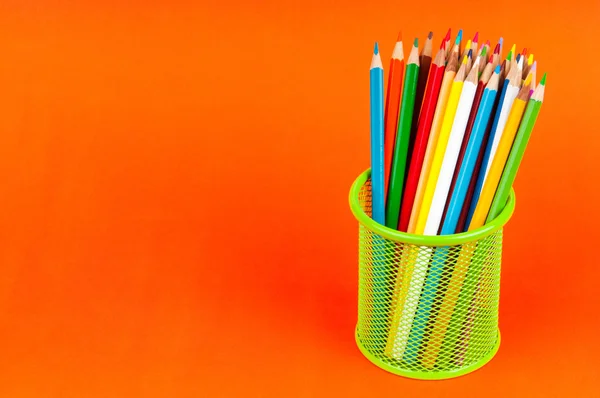 Colourful pencils on the background — Stock Photo, Image