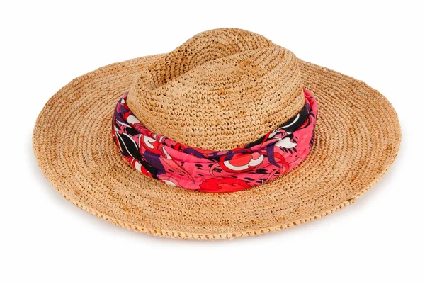 Летняя шляпа изолированы на белом фоне — стоковое фото