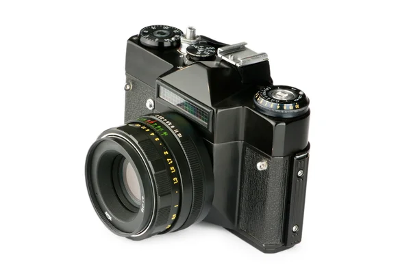 Vintage film camera isolated on white — Stock Photo, Image