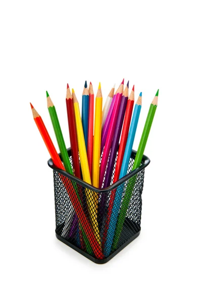 Lápices de colores aislados en el blanco —  Fotos de Stock