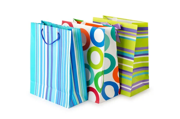 Shopping concept with bag on white — Stock Photo, Image