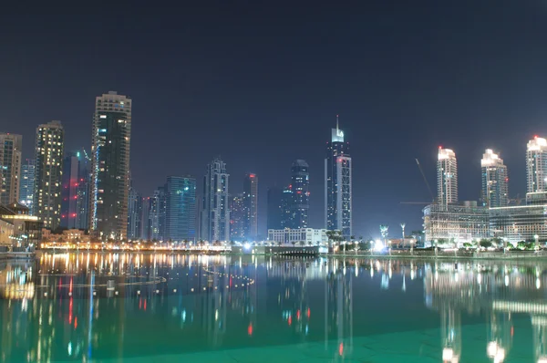 Dubai Blick in der Nacht — Stockfoto