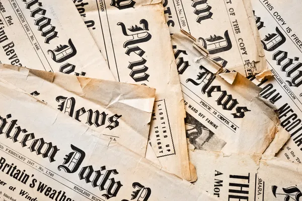 Background with ancient newspapers — Stock Photo, Image