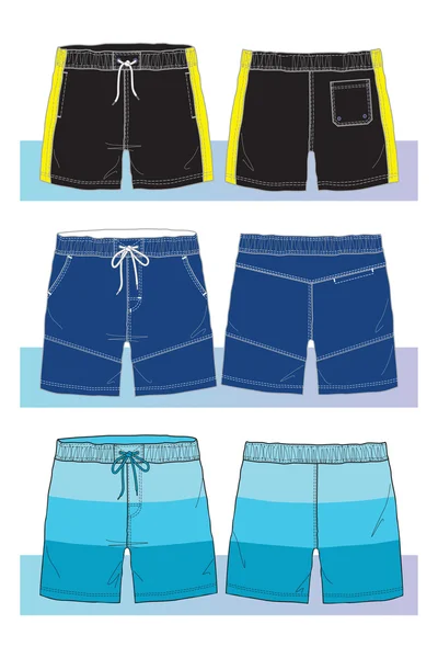 Pantalones cortos para hombres jóvenes — Archivo Imágenes Vectoriales