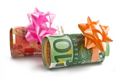 Şikel ve euro para hediye