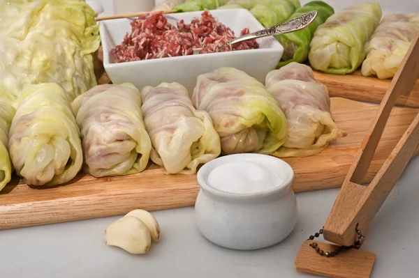 Stuffed cabbage -ukrainian house food — Stock Photo, Image
