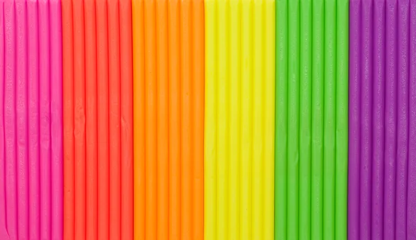 Regenboog kleuren plasticine textuur — Stockfoto