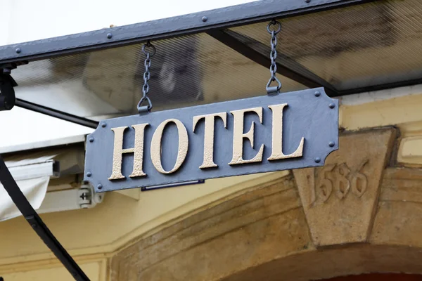 Skylt "hotel" — Stockfoto