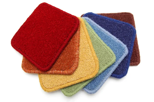 Carpet samples, rainbow — Stock Photo, Image