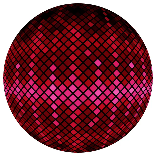 Rosa bola de mosaico — Vector de stock