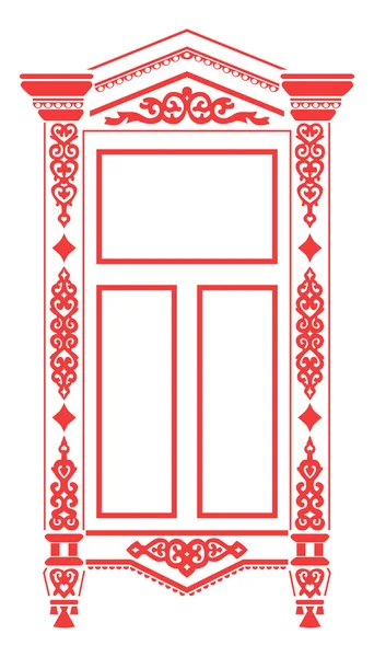 Fenêtre russe traditionnelle _ 2 — Image vectorielle