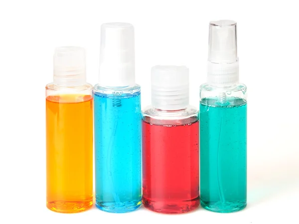 Tekuté mýdlo, gel, šampon, olej — Stock fotografie
