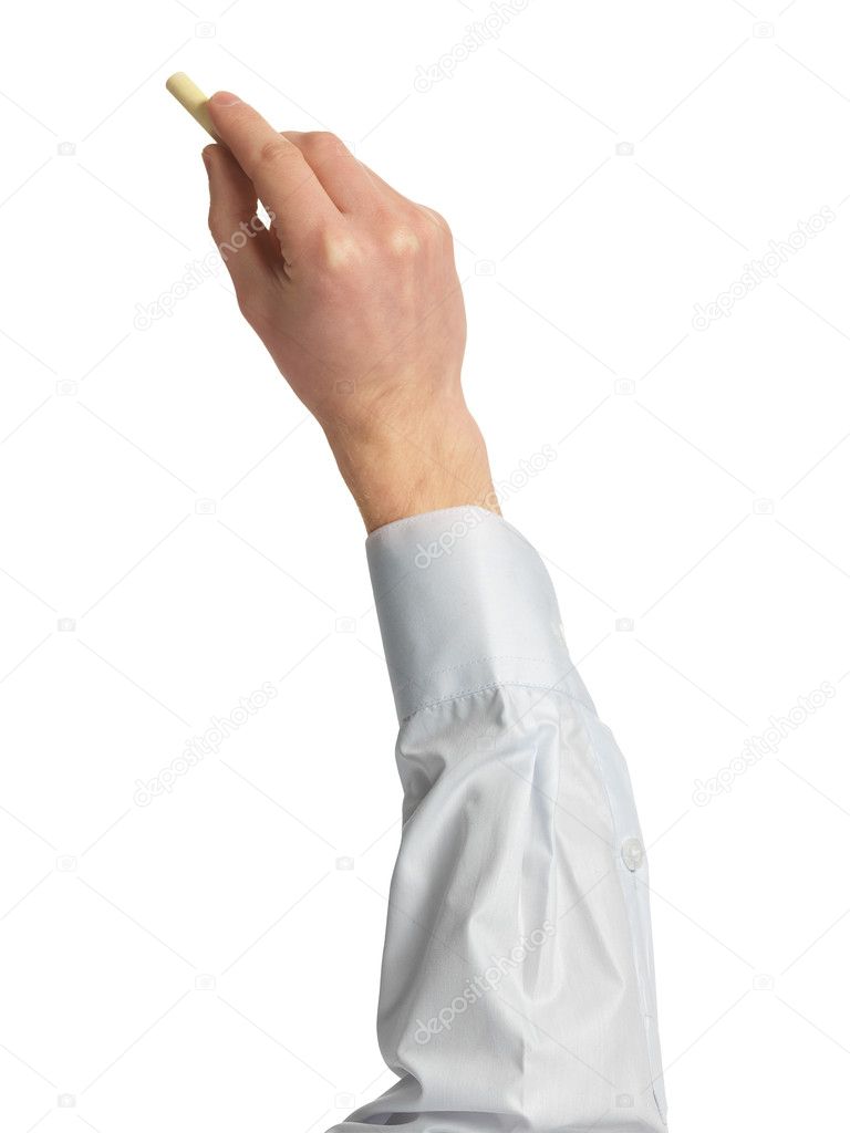 Hand with a chalk — Stock Photo © Irochka 5915623