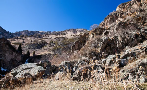 Гірський пейзажний камінь. Кам'яна, скеляста місцевість . — стокове фото