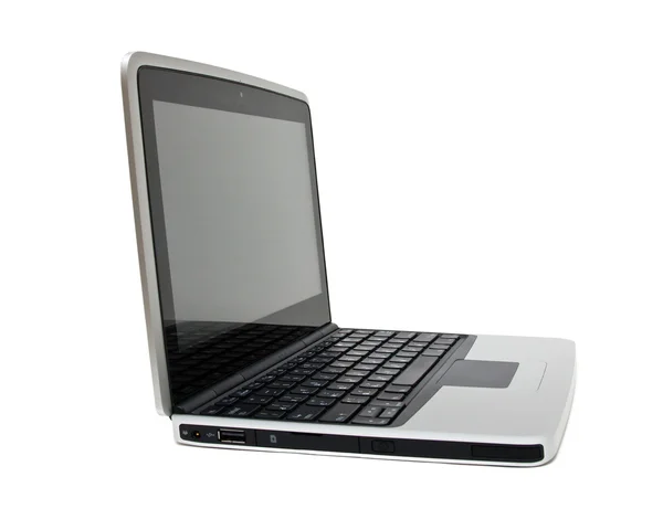 Enda netbook (laptop) på en vit bakgrund — Stockfoto