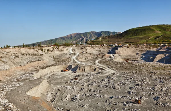 stock image Sand quarry and the mountain