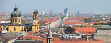 Munich city panorama clipart