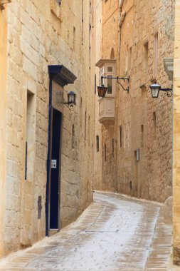 Mdina narrow street clipart