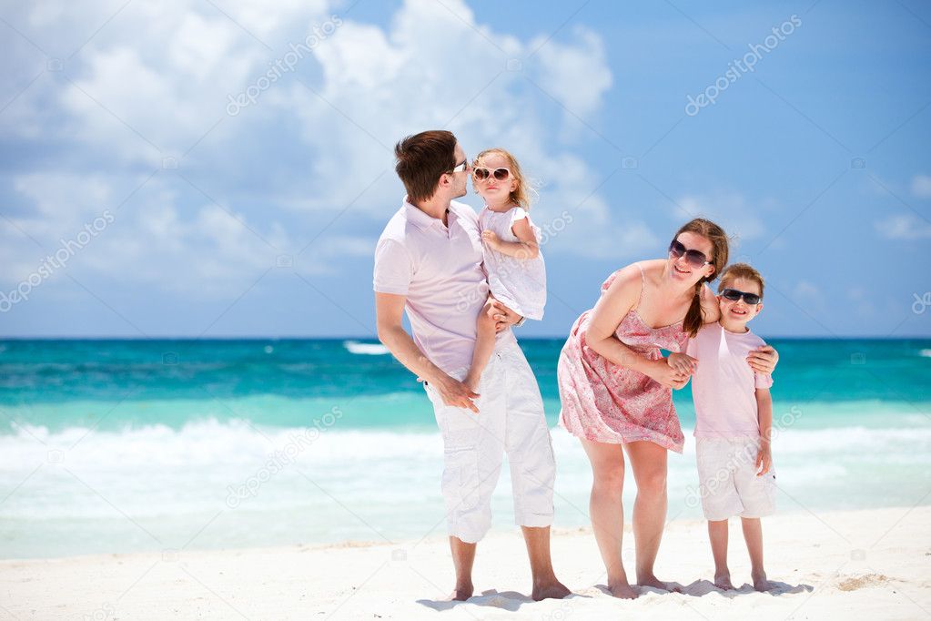 Family on Caribbean vacation