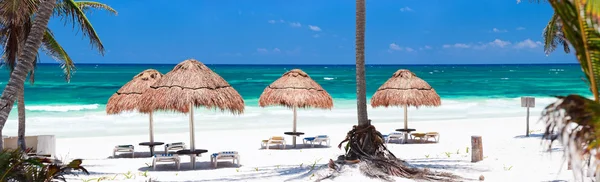 Karibské pláži panorama — Stock fotografie