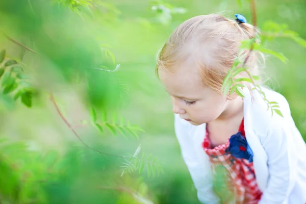 夏の日の屋外で小さな女の子 — ストック写真