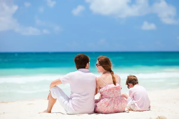 カリブ海の休暇の家族 — ストック写真
