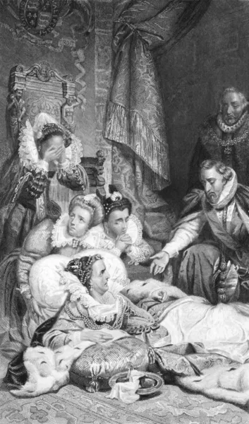Morte da Rainha Elizabeth I (Conceito Morrendo ) — Fotografia de Stock