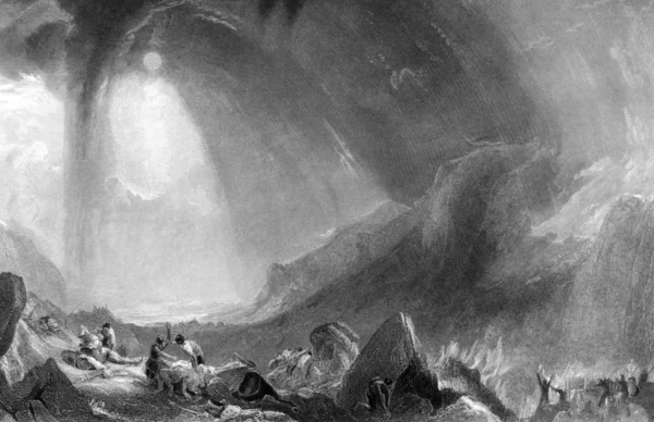 第二次ポエニ戦争中にアルプスを越えハンニバル — ストック写真