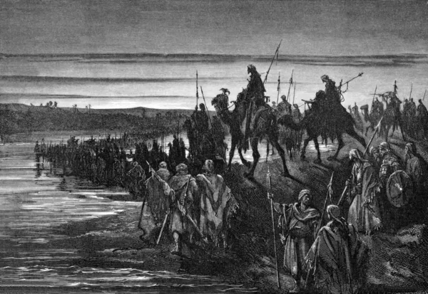 The Israelites Crossing the Jordan — Stock Photo, Image