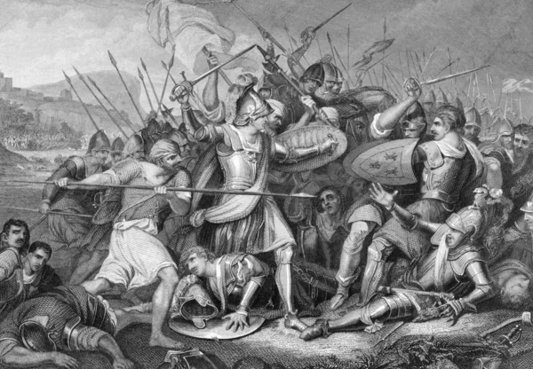 การต่อสู้ของ Agincourt รูปภาพสต็อก