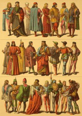 15th Century Italian Costumes clipart