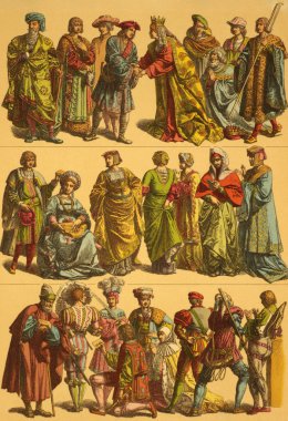 16th Century Netherlands Costumes clipart