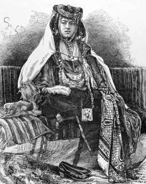 Hřebík Arabská žena — Stock fotografie