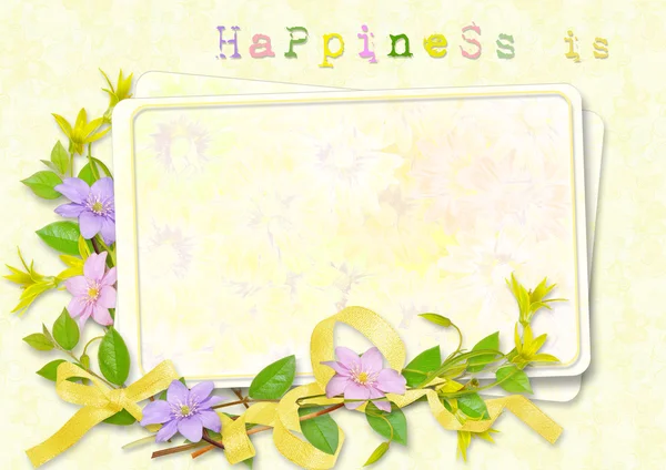 Floral ευχετήρια κάρτα — Φωτογραφία Αρχείου