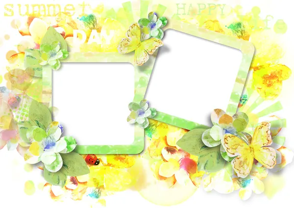 Multicolored summer card — Stock Photo, Image