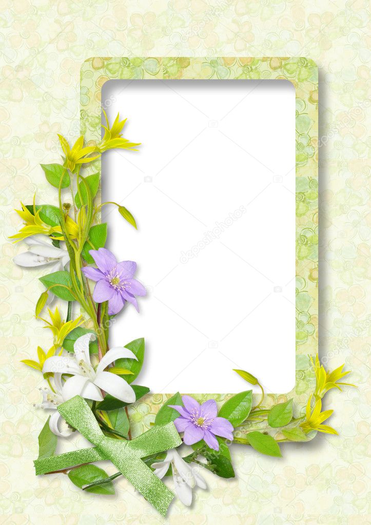 Framework for photo with flowers